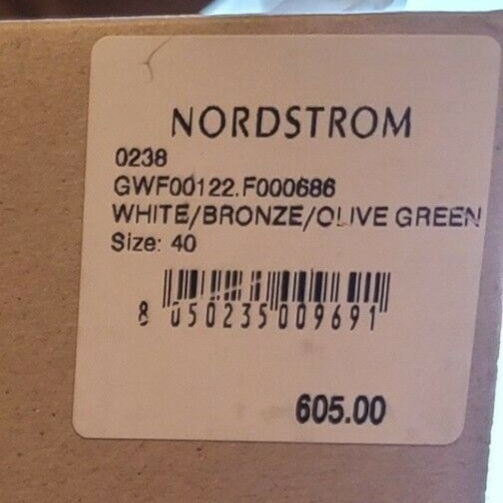 Golden Goose Size 40 Midstars BNIB White, Green Bronze Accents Retail 605 - Picture 12 of 12